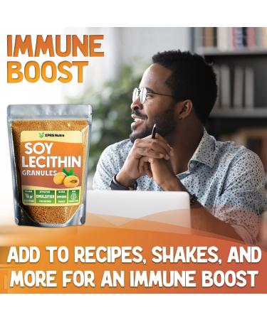 Soy Lecithin Granules Non GMO | 100% Pure Soy Lecithin - Food Grade Fat Emulsifier for Baking (8 oz) - Buy Online on GoSupps.com