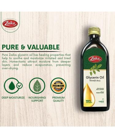 Zaika Glycerine Liquid 150ml - All-Natural & Organic Oil - Essential Oils - Buy Online on GoSupps.com