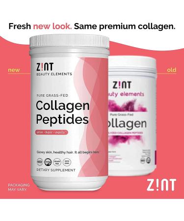 Zint Pure Grass-Fed Collagen Peptides - Hydrolyzed Collagen 16 oz (454 g) - Buy Online on GoSupps.com