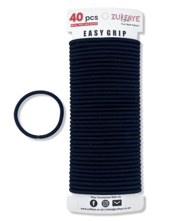 Zulfaye 40Pcs Black Hair Ties for Thick Hair  4mm Elastic Hair Bands for Women's Hair NonSlip  Thick Pony Tails Hair Ties for Women No Damage  Snag Free Ponytail Holders for Thick Hair Elastics & Ties - Buy Online on GoSupps.com