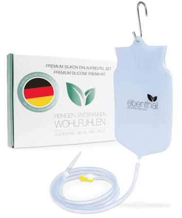 Ebenthal -vital intestinal inlet with silicone bag and 2 m hose - error for colon cleansing BPA -free - intestinal flushing and intimate shower - intestinal cleaning set 2 liters