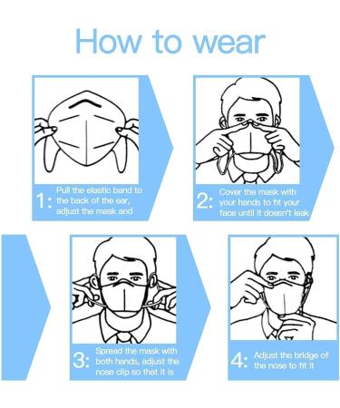20-Pack 5-Ply Disposable Protective Face Masks - 3D Foldable Design with Stretchy Ear Loops - Buy Online on GoSupps.com