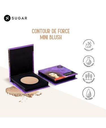 Sugar Cosmetics Contour De Force Mini Blush 01 Peach Peak - Longlasting & Lightweight - Buy Online on GoSupps.com