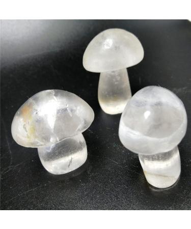 Natural Crystal Rough 1pc Natural Crystal White Cute Mushroom Ornaments Clear Stone Polished Mushroom Tool Desk Decor Home Goods Talla nica As Shown Mini - Buy Online on GoSupps.com