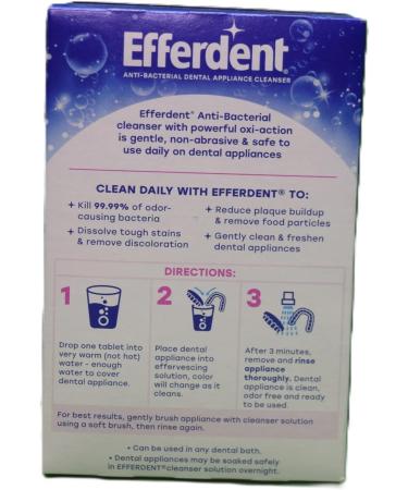 Efferdent Dental Appliance Daily Cleanser Complete Clean 102 Tablets - 10 Pack - Buy Online on GoSupps.com