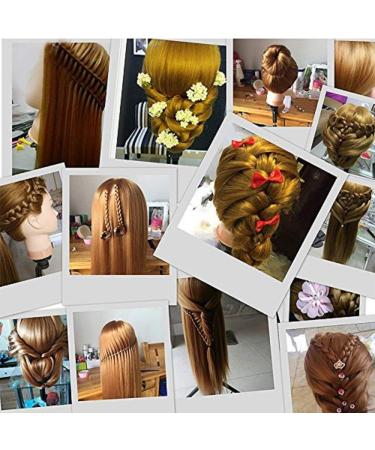 Real Hair Hairdressing Head - 56 cm | 80% Real Hair with Clip & Steel Comb for Perfect Styling - Buy Online on GoSupps.com