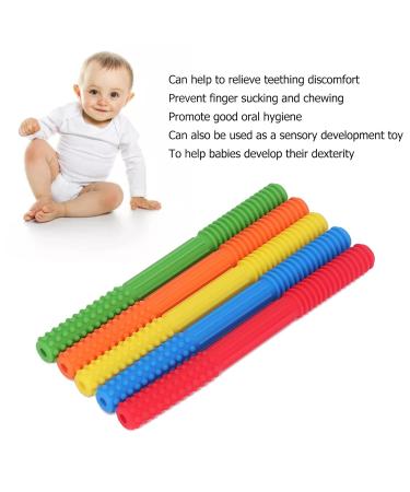 5-Pack Silicone Teething Toys for Infants & Toddlers | Safe Dental Aid in 5 Colors | Easy to Clean Baby Essential - Buy Online on GoSupps.com