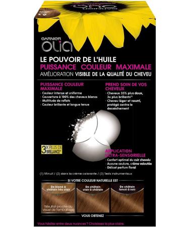 Coloraci n permanente Garnier-Olia a base de aceite sin amon aco color casta o Miel Dor  - Buy Online on GoSupps.com