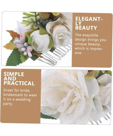 TOVINANNA Bridal Hair Accessories Wedding Bride Hair Comb Tuck Comb Women Headdress Wedding Hair Comb Women Hair Comb Hair Decoration Hair Comb for Bride Flower Shape Hair Decor - Buy Online on GoSupps.com