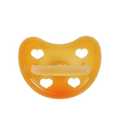 Sweetie Rubber Pacifier | Heart Shape | Natural Rubber | Symmetrical Nipple | Size 6-12 Medium | 1 Count - Buy Online on GoSupps.com