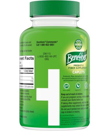 Benefiber Prebiotic Fiber Supplement Caplets 84 Count 84 Count (Pack of 1) - Buy Online on GoSupps.com