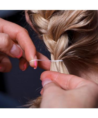 Lusofie 2500Pcs Clear Hair Elastic Bands Small Clear Elastic Hair Bands Soft Baby Elastic Hair Ties Hair Bands for Girls Kids Braids Hair Wedding Hairstyle Transparent White - Buy Online on GoSupps.com