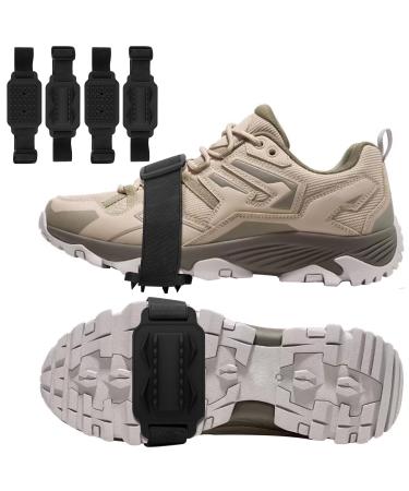 4 pieces anti slide shoe spikes spikes for shoes shoe claws spikes shoe claws snow ice spikes sole hiking hiking walking winter unit size