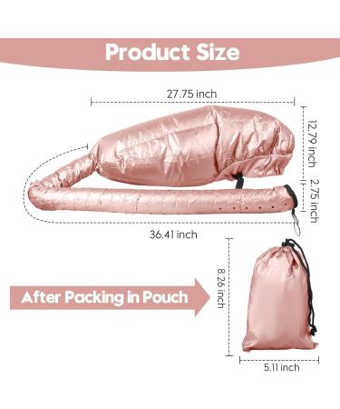 Hooded Hair Dryer MSDADA Adjustable Hair Steamer Portable Hair Dryer Hooded Hair Dryer Net Hood for Women Long Curly Hair Pink - Buy Online on GoSupps.com