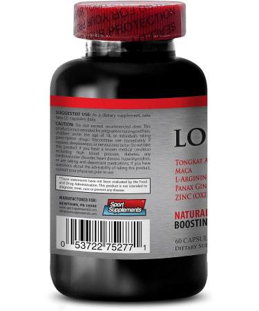 Longjack Root Extract 2170mg - Extra Strength Formula for Men - Maca, Muira Puama, Ginseng - 3 Bottles 180 Capsules - Buy Online on GoSupps.com