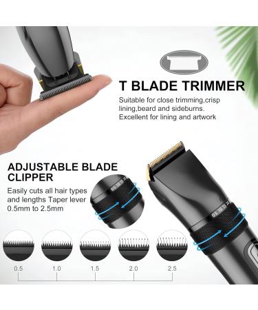 Professional Hair Clipper Kit - Cordless T-Blade Trimmer for Men | Barber Hair Cutting & Grooming Tools - International Shipping Available - Buy Online on GoSupps.com