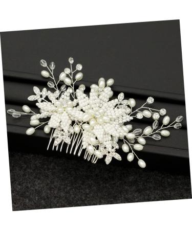 DOITOOL Pearl Hair Comb Diy Floral Headpiece Hair Clip for Wedding Bridal Hair Pin Wedding Hair Accessories Bridal Hair Comb Bride Hairstyles Rhinestone Headpiece Bridal Headdress - Buy Online on GoSupps.com