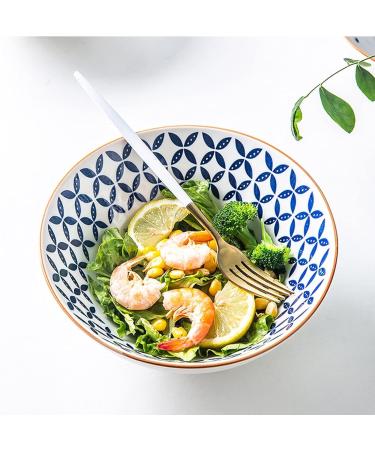 Salad Bowls Mixing Bowls Ceramic Mixing Bowls for Kitchen Large Salad Bowls Nesting Mixing Bowls Set Home Dessert Bowls Salad Bowl Pasta Bowls(E) (E) - Buy Online on GoSupps.com