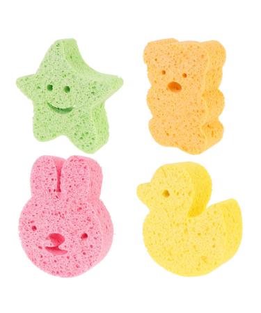 Healifty badw scher 4 pieces-peelingball peeling cleaning sponge baby bath articular scrubbing shower brush sponges baby bath bathing bathing bathroom shower swam a bathroom take sponge stocks child