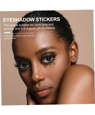OHPHCALL 4 Pairs Halloween Eyeliner Stickers Black Eyeshadow Black Out Stickers Clown Makeup Eye Stickers Pvc - Buy Online on GoSupps.com