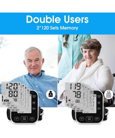 CARMAS Blood Pressure Monitor Upper Arm with Large Cuff - Large LCD Display, Automatic Machine, 240 Memory Sets (Black) - Buy Online on GoSupps.com