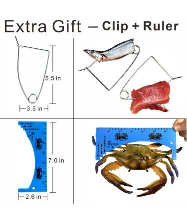 Palmyth Two Ring Crab Net Kit Wire Grid Bottom, Harness, and Bait Clip - 24x20x12 - Buy Online on GoSupps.com
