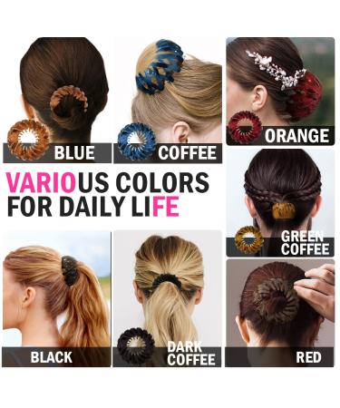 Geometric Hair Bun Maker Set for Women and Girls - 7pcs Hair Clips and Hairpins for Thick Hair - Buy Online on GoSupps.com