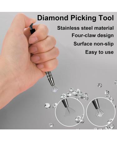 HUIFACAI Professional Push in Syringe Type Tweezers 4 Prong Small Bead Grabber Metal Jewelry Catchers Practical Pick up Tool Brown - Buy Online on GoSupps.com