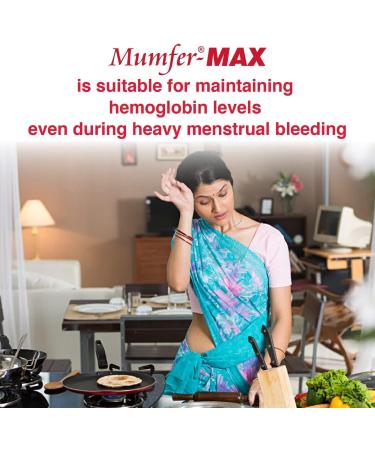 Mumfer-MAX Iron Folic Acid Supplement | 150 Tablets | Vitamin C & Vitamin-B12 for Blood Building Immunity and Energy - Buy Online on GoSupps.com