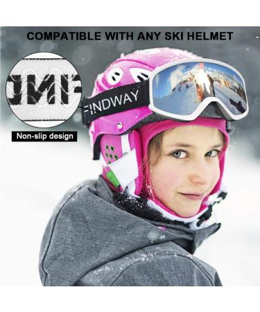 Findway Kids Ski Goggles - Boys Girls Youth Snowboard Goggles A1-Silver (VLT 21%) - Buy Online on GoSupps.com