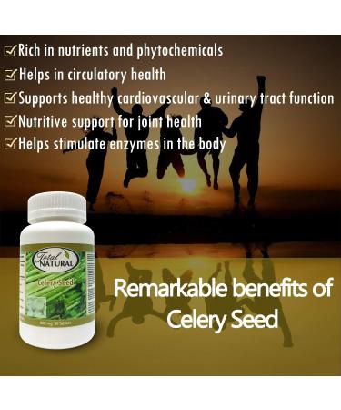 Celery Seed 600mg 90 Tablets 1 bottle by Total Natural circulatory health Healthy Cardiovascular And Urinary Tract Function Men And Sex Health Care - Buy Online on GoSupps.com