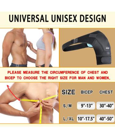 Thx4Copper Adjustable Shoulder Bandage - Dual Support for Shoulder Pain Relief (Unisex L/XL) - Fits Left/Right - Buy Online on GoSupps.com
