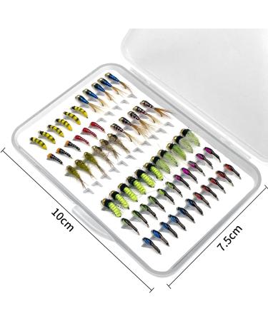 IEVEI Fly Fishing Flies Kit - Premium Hand-Tied Assortment for Trout Fishing - 61 Pcs with Portable Fly Box - Buy Online on GoSupps.com