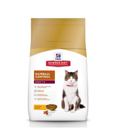Hill's Science Diet Adult Hairball Control Cat Food Chicken Recipe Dry Cat Food 7 lb Bag