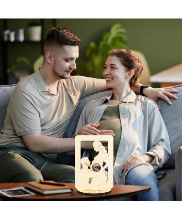 Moncap Pregnant Mama Bump Photo Frame - Wood Ultrasound Sonogram Frame | Perfect Gift for Expectant Mothers & New Parents - Buy Online on GoSupps.com