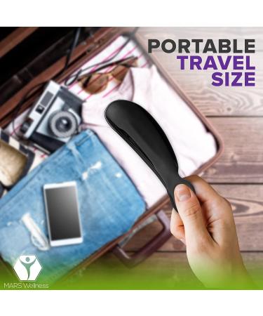 MARS WELLNESS 5.5 Plastic Shoe Horns for Men & Women - Pack of 6 | Small Portable Lazy Shoe Helper | Travel Size Shoe Horn - Black and Brown (6 Pack) - Buy Online on GoSupps.com