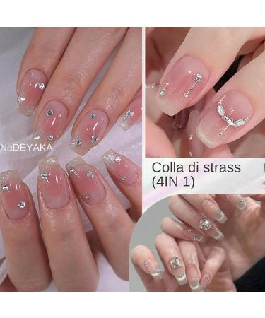 Geli Nail Gel - Press on Nails 15ml Glue Strong Nail Adhesive with UV Light Care | Tips Artificial Gel Glue for Long Lasting Nails False Nails Art Rhinestones - Buy Online on GoSupps.com