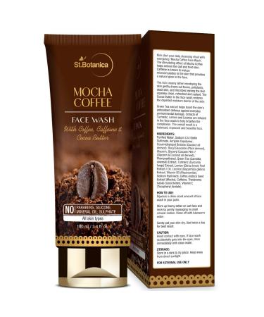 StBotanica Mocha Coffee Face Wash 100ml - Caffeine & Cocoa Butter | SLS & Paraben Free | Shop Internationally - Buy Online on GoSupps.com