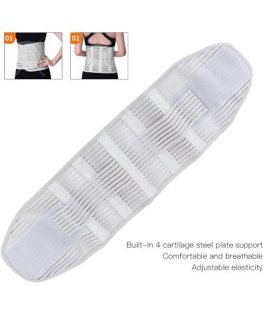 Yuecoom Compression Back Bandage | Breathable Adjustable Elastic Waist Support Belt for Back Pain Relief | Ideal for Herniated Disc Sciatica Scoliosis | Sports Protection (Gray) - Buy Online on GoSupps.com