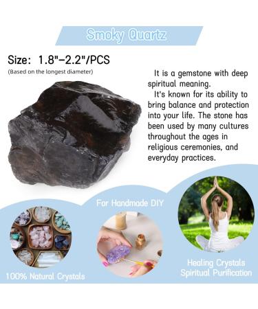 XIANNVXI Smoky Quartz Crystal 1.77-2.17 Natural Healing Rough Gemstone - Buy Online on GoSupps.com