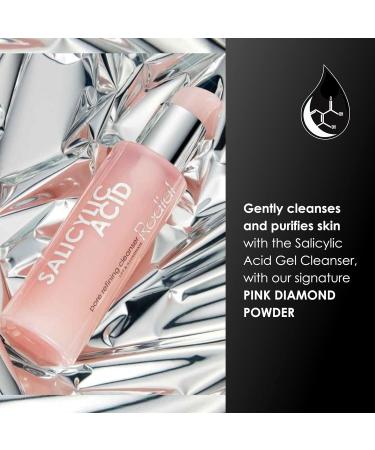 Rodial Salicylic Acid Gel Cleanser 145ml | Pink Diamond-Infused Face Cleanser | Decongesting and Tightening Cleansing Gel | Gentle Exfoliation for Healthy Skin Glow Look - Buy Online on GoSupps.com