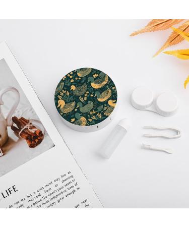 Buy Duck Pattern Green Contact Lens Case - Travel-Friendly & Durable Contact Lens Care Box - Buy Online on GoSupps.com