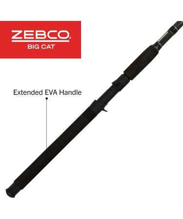 Zebco Big Cat 7-Foot Casting Fishing Rod - Medium-Heavy Power, Fiberglass Pole with High-Visibility Tip and Extended EVA Handle - Buy Online on GoSupps.com