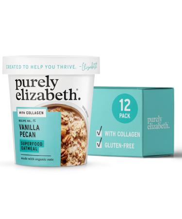 Purely Elizabeth, Vanilla Pecan, Collagen Oatmeal Cups With Nut Butter Packet, Gluten-Free, 2oz (12 ct.)