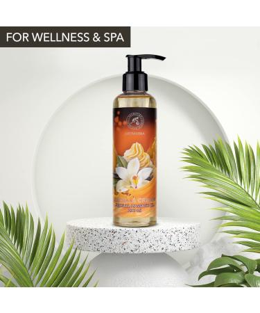 Buy Sensual Massage Oil Vanilla Cream 200ml - Edible & Kissable Body Oil with Almond & Grape Seed Oil for Relaxation - Buy Online on GoSupps.com