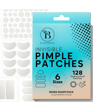 Grands Patch Bouton Acne Invisible pour le Visage Pimple Patch Hydrocollo de Traitement de l Acn pour le Visage Anti-Bouton Anti Bouton (6 Tailles 128 Pi ces) (128 Pi ces)