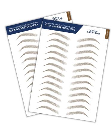 Bliss and Beyond USA Waterproof Eyebrow Tattoo Sticker - Long-Lasting  Natural-Looking Fake Eyebrow for Bald Spots  Alopecia  Ongoing Chemo  Cancer gift. | Same Size eyebrow tattoo stickers | | 2 Sheets | (Natural Las Ve...