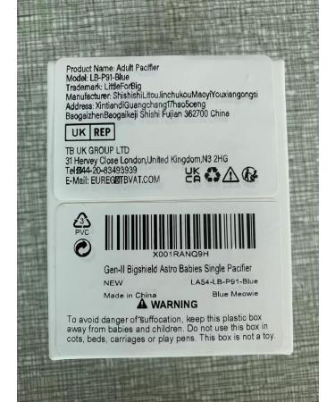 Shop LittleForBig Large Shield Pacifier Generation II - Adult Size Blue | International Shipping Available - Buy Online on GoSupps.com