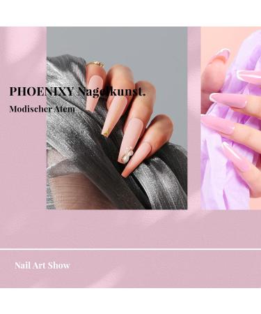 Phoenixy Poly Nail Gel Set 48W UV/LED Nail Extension Kit with 8 Colors Manicure Tools & Tips for DIY at Home Violet Style - Buy Online on GoSupps.com