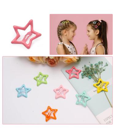 30 Pcs Star Shaped Metal Hair Clips Barrettes for Girls - Mixed Color Cute Hair Accessories - Buy Online on GoSupps.com